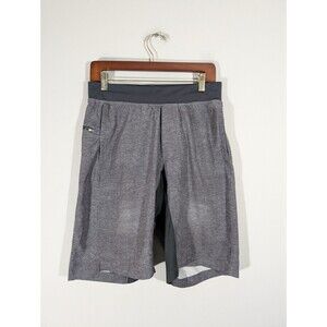 Lululemon Men Sz M Grey T.H.E Short Linerless 11" Pull on Performance Athletic‎